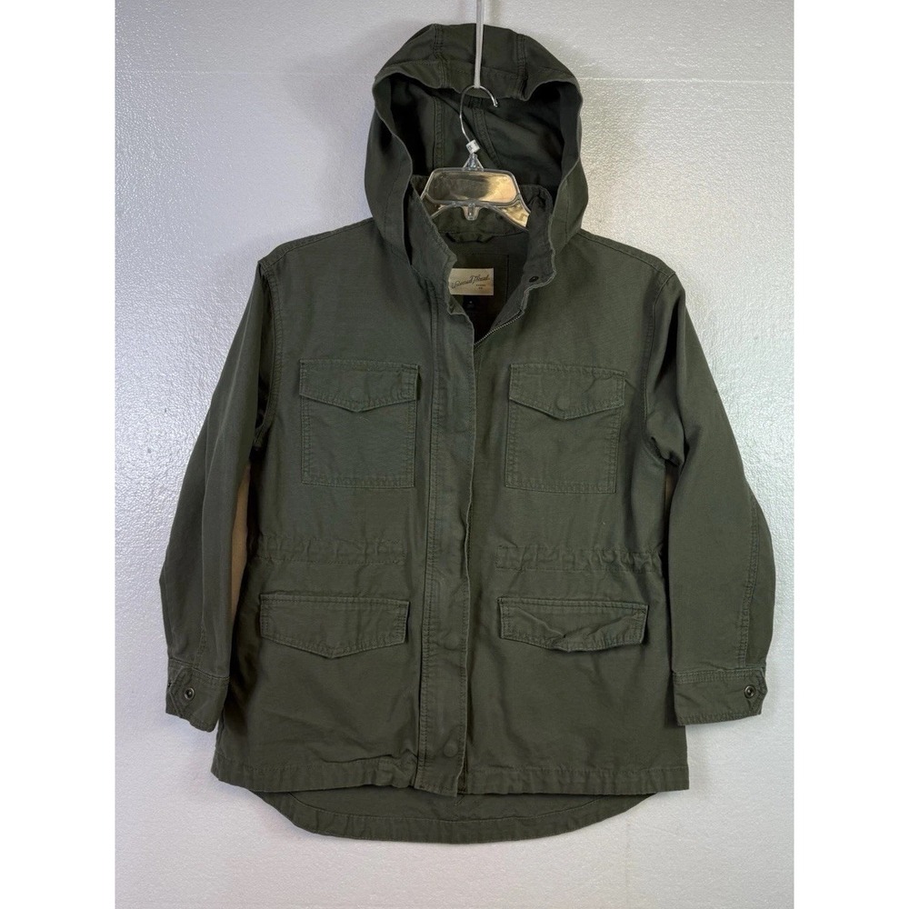 Universal Thread Women's‎ Anorak Utility Jacket Sz Med W/Hood Army Green Grunge